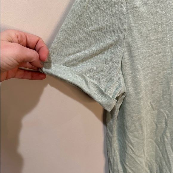 Alice + Olivia Air Stefan Linen Tunic Tee Dress Seafoam Sz Small - Picture 3 of 9